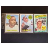 1969 Topps Baseball Cards Lot of 3 - Joe Morgan #35, Brooks Robinson #550, Johnny Bench #430