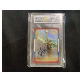 1998 Fleer 23kt Gold Michael Jordan 1986 Rookie Prism Holo Refractor Signature Series Graded WCG 10