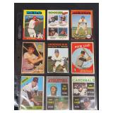 Assorted MLB Topps Baseball Cards Lot of 9 Featuring Pete Rose Robin Yount Jim Palmer and Others
