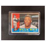 1960 Topps 200 Willie Mays San Francisco Giants Baseball Card Raw
