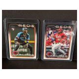 2024 Topps Update Series Elly De La Cruz Lot of 2 Cards US350 Rookie and ASG-44 All-Star Game