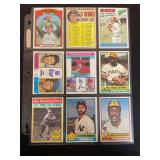 1976 Topps Baseball Partial Set / Lot (9 Cards) featuring Jim Hunter, Joe Morgan, Brooks Robinson, Mike Schmidt, Willie Stargell, Thurman Munson, Willie McCovey