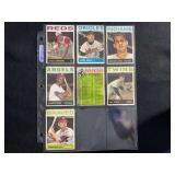 1964 Topps Baseball Card Lot of 7 - Chico Cardenas, Jerry Adair, Mike De La Hoz, Charlie Dees, 3rd Series Checklist, Jim Perry, Frank Bolling