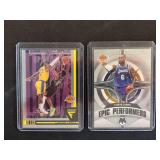 Lot of 2 LeBron James Basketball Cards 2021-22 Panini Mosaic Epic Performers No. 6 and 2020-21 Panini Flux ID Lux No. 3 Los Angeles Lakers
