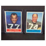 1964 Philadelphia Football Cards - Jim Parker #8 & Henry Jordan #75 - Lot of 2
