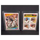 1981 Topps #264 Bears Checklist & 1984 Topps #229 Walter Payton Lot of 2 Football Cards