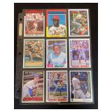 1975-1989 Assorted MLB Baseball Cards Lot of 9 Ozzie Smith Bob Gibson Wade Boggs Dwight Gooden George Brett Johnny Bench Don Drysdale Steve Carlton Cal Ripken Jr.