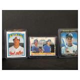 Assorted MLB Baseball Trading Cards Lot of 3 Derek Jeter Manny Machado Mark Grace