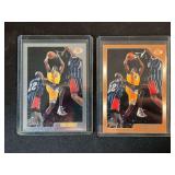 1998-99 Topps Chrome Kobe Bryant Los Angeles Lakers Basketball Card #68 Base and Refractor Lot of 2