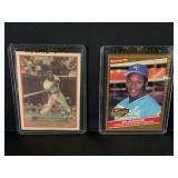 1986 Donruss & 1986 Sportflics Bo Jackson Lot of 2 Baseball Cards
