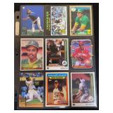 Assorted Major League Baseball Trading Card Collection - Randy Johnson, Thurman Munson, Jose Canseco, Rickey Henderson, Mark McGwire, Don Mattingly, Barry Larkin, Carlton Fisk, Ryne Sandberg