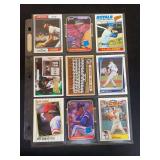 Baseball Trading Card Lot Assorted Brands and Players Featuring Greg Maddux Cal Ripken Jr George Brett Al Kaline Pete Rose Casey Mize 9-Card Page