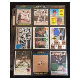 1973 Topps Baseball Card Partial Set Assortment of 9 Cards Featuring Hank Aaron, Nolan Ryan, and Harmon Killebrew