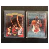 1996 Upper Deck Michael Jordan Lot of 2 Cards including A Cut Above CA2 & Athlete of the Century 70