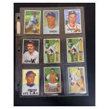 1951 Bowman Baseball Complete 9-Card Lot Including Allie Reynolds Bobby Brown Vern Bickford Eddie Yost Earl Torgeson Phil Cavarretta Aaron Robinson Eddie Robinson