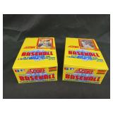Lot of 2 - 1990 Score Major League Baseball Wax Boxes Optigraphics Corp