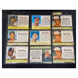 1961 Fleer Baseball Star Card Lot of 8 Cards Including Orlando Cepeda Elston Howard Don Drysdale