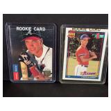 1991 Topps Chipper Jones #333 and 1993 Upper Deck Chipper Jones #280 Baseball Cards Lot of 2