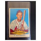 1954 Red Heart Enos Slaughter #18 St. Louis Cardinals Baseball Card