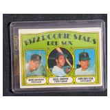 1972 Topps 79 Carlton Fisk / Cecil Cooper / Mike Garman Rookie Stars - Red Sox