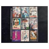 Dan Marino Football Card Lot of 9 Miami Dolphins Assorted Years and Manufacturers