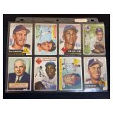 1954 Topps Baseball Card Lot of 8 Featuring Yogi Berra Ed Mathews Luis Aparicio