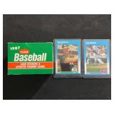 1987 Fleer Baseball Logo Stickers & Updated Trading Cards Box Set 132 Count