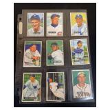 1951 Bowman Baseball Card Lot of 9 Player Cards