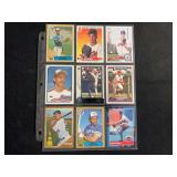 Baseball Card Collection Lot of 9 Mixed Brands Fred McGriff Randy Johnson David Ortiz