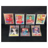Pete Rose Cincinnati Reds Lot of 7 Assorted Baseball Cards Topps