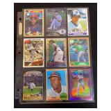 Assorted MLB Baseball Trading Card Lot Featuring Hall of Famers and Rookies (9 Cards)