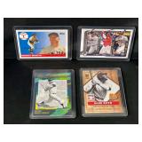 Assorted MLB Baseball Trading Cards Lot of 4 Mickey Mantle Babe Ruth Aaron Judge