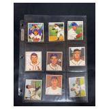 1950 Bowman Baseball Card Partial Set Lot of 9 with Marino Pieretti, Sam Zoldak, Harry Lowrey, Max Lanier, Jim Hearn, Johnny Wyrostek, Jack Kramer, Kirby Higbe, Wayne Terwilliger