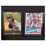 1985 Topps Orel Hershiser #493 & 1995 Select Andy Pettitte #163 Rookie Card Lot