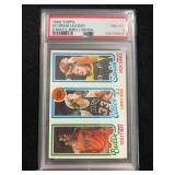 1980 Topps Scoring Leader S. May / L. Bird / J. Sikma #232 / #30 / #47 Graded PSA 8