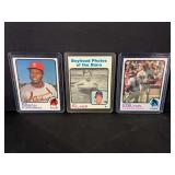 1973 Topps Baseball Card Lot of 3 - Bob Gibson #190, Steve Carlton #300, Jim Palmer #341