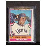 1976 Topps 98 Dennis Eckersley Cleveland Indians Rookie Card Raw