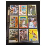 Assorted MLB Baseball Cards Lot of 9 Including Topps Donruss Panini Optic