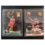 Lot of 2 Michael Jordan Basketball Cards 1992-93 Fleer Ultra Dunk Rank #216 and 1993-94 Fleer Ultra #30 Chicago Bulls