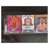 Lot of 3 Basketball Cards Stephen Curry and Robert Woodard II 2019-2022 Panini Hoops Mosaic Draft Picks Certified