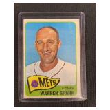 1966 Topps 205 Warren Spahn New York Mets P-Coach Baseball Card