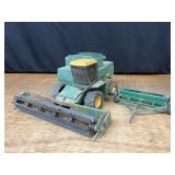 (2) John Deere Combine + Oliver Grain Drill
