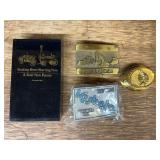 (4) Belt Buckles + Paper Weight