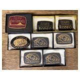(8) Case Loader/Backhoe Rodeo Belt Buckles