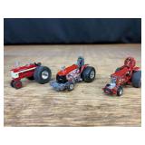 (3) 1/64 IH + Case-IH Pulling Tractors