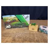 (2) 1/64 John Deere Semi + A NIB Ertl
