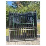 Pallet of Black Metal Lion Crest Gates and Panels