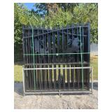 Pallet of Black Metal Lion Motif Gates