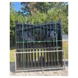 Black Metal Security Gates with Lion Motifs
