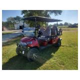 HQ100 Six-Seater Electric Golf Cart Red